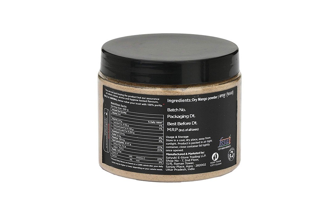 Salz & Aroma Dry Mango Powder    Plastic Jar  100 grams